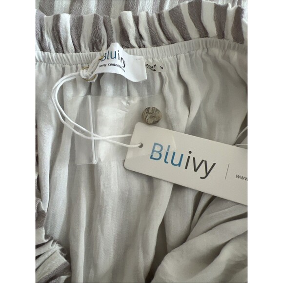 NWT Blu Ivy Sleeveless Striped Maxi Dress Small - Picture 6 of 6